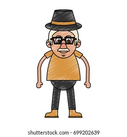 old man vector illustration