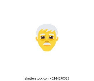 Old man Vector Isolated Character. Old man Icon