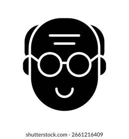 Vector del viejo hombre para la ilustración de la vida del retiro, carácter masculino mayor, envejecimiento y concepto de Asistencia familiar
