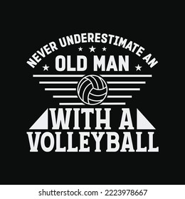 Old Man Volleyball design For Men svg png printable cutting files svg