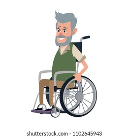 Old man in wheelchair