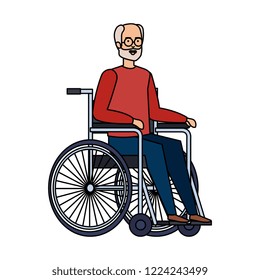 old man in wheelchair