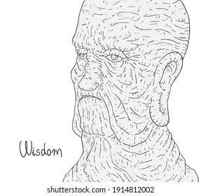 Old man and wisdom message