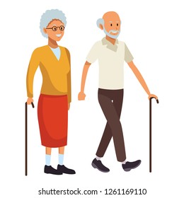 old man and woman