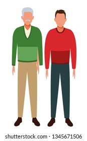 old man and young man