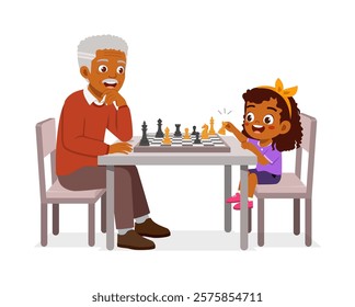 old man and young man playing chess