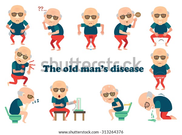 Old Mans Disease Infographicvector Illustration Stock Vector (Royalty ...