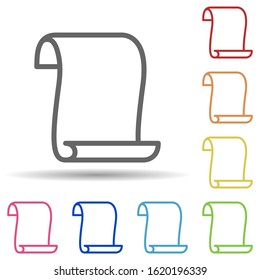 Old manuscripts in multi color style icon. Simple thin line, outline vector of theatre icons for ui and ux, website or mobile application
