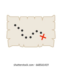 Old map with cross
