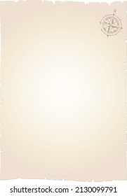 Old map frame and compass rose vector illustration frame,
