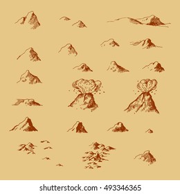 Old map mountains light theme