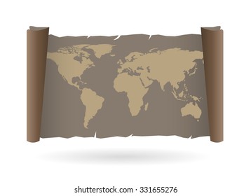 Old Map. Vector Paper texture. 