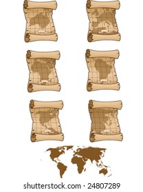 Old Maps - vector illustrations
