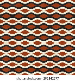 old marble floor, abstract geometric wave pattern with texture, seamless vector illustration