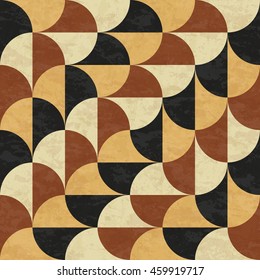 Old marble floor, abstract geometric pattern with texture, seamless vector illustration