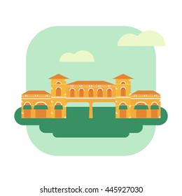 Old Marketplace building illustration