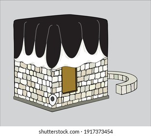 ein altes Masjid auf Makcha-Vektorgrafik 