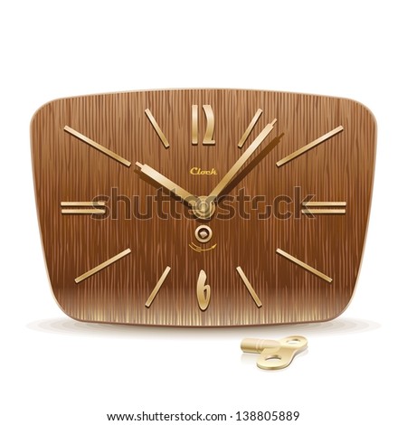Old Mechanical Clock. The original stylish mechanical watch 50 years of the twentieth century.