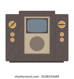 Old media, television and communication technology icons set