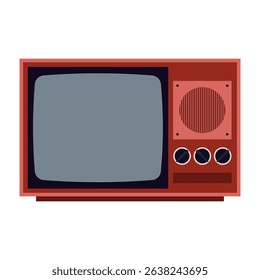 Old media, television and communication technology icons set