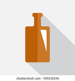 Old Medicine or Retro Wine Bottle Icon. Vintage Glass Flask Silhouette Bottle Isolated