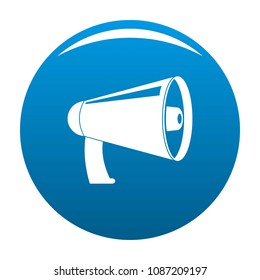Old megaphone icon. Simple illustration of old megaphone vector icon for any design blue