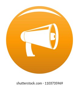 Old megaphone icon. Simple illustration of old megaphone vector icon for any design orange
