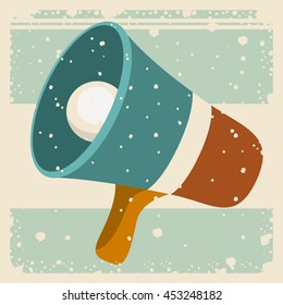 old megaphone poster isolated icon design, vector illustration  graphic 
