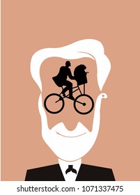 Old Men Cartoon Vector 