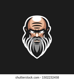 old men logo design vector illustration