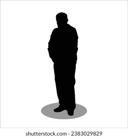 Old men silhouette stock vector