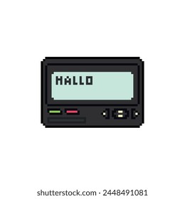 old messenger device pixel art