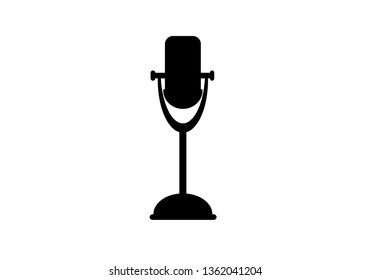 old metal microphone vector