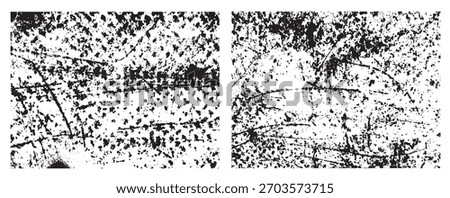 Old Metal Surface with Rust and Scratches Grunge Set. Graphic design elements and resources vector art