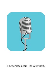 Old microphone graphic style vector stock illustration