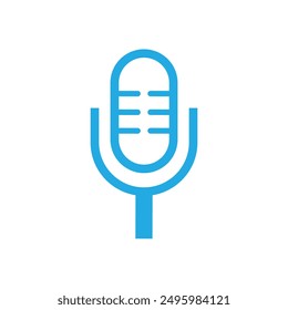 Old microphone icon . Flat design style. Microphone silhouette. Simple icon. Modern flat icon in stylish colors. Web site page and mobile app design element. Recording Studio Symbol. EPS file 173.