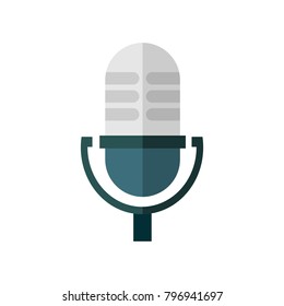 Old Microphone Speak Vector Illustration Graphic