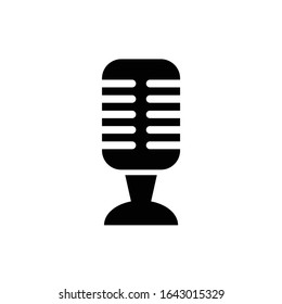 Old Microphone Vector Icon Condenser Microphone Stock Vector (Royalty ...