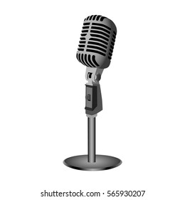old microphone vector illustration