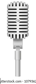 old microphone vector illustration isolated on white background