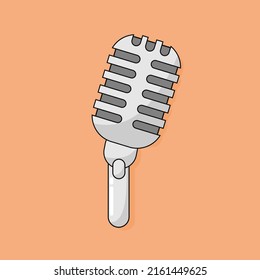 old microphone vector with unique design