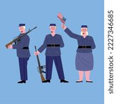 old military veterans group characters