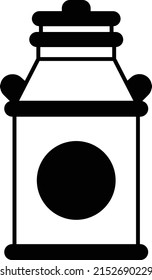 Old Milk Cans On Dairy Farm vector icon design, Farming and Agriculture symbol, village life Sign, Rural and Livestock stock illustration, milk churn Concept