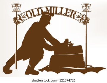 Old miller silhouette