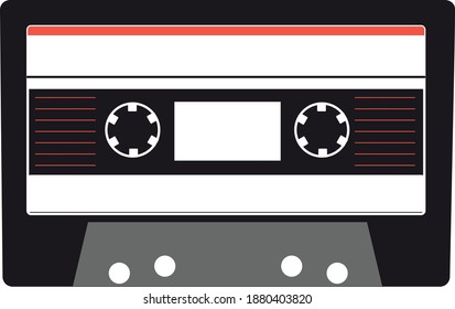 Old mixtape ,illustration, vector on white background.