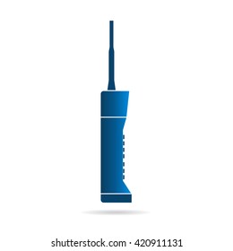 Old mobile cellular phone logo. Vector graphic design