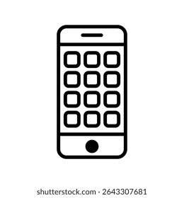 Old mobile icon. Vector illustration.