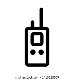 Old mobile phone. Black vector illustration - Vector