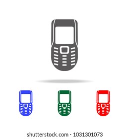 Old Mobile phone icon. Elements in multi colored icons for mobile concept and web apps. Icons for website design and development, app development on white background