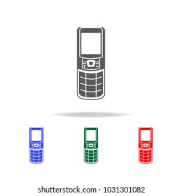 Old Mobile phone icon. Elements in multi colored icons for mobile concept and web apps. Icons for website design and development, app development on white background